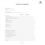 template topic preview image Escrow Fee Worksheet