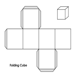 Folded Cube gratis en premium templates