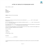 Letter Default Of Promissory Note gratis en premium templates