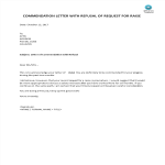 Commendation Letter With Refusal Of Request For Raise gratis en premium templates