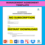 Management Agreement Template Word gratis en premium templates