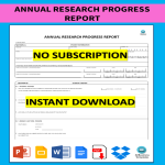 Annual Research Progress Report gratis en premium templates