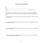 Annual Employee Self Review Form | Templates At Allbusinesstemplates.com