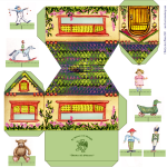 template topic preview image Farm House With Tiny Paper Template