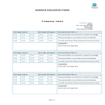 Seminar Evaluation Form gratis en premium templates