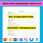 Employee Handbook Template Word gratis en premium templates