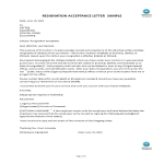 Formal Resignation Acceptance Letter Sample | Business templates ...