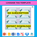 template topic preview image Luggage Tag Template