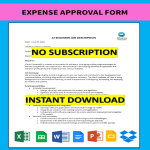 Expense Approval Form gratis en premium templates