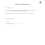 Waiver Of Confidentiality gratis en premium templates