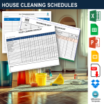 Vorschaubild des Vorlagenthemas House Cleaning Schedule Daily Weekly Monthly