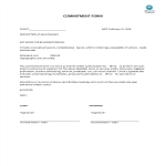 Commitment form advertising gratis en premium templates