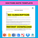 Minute Clinic Doctors Note Template gratis en premium templates