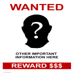 A3 wanted person poster example | Business templates, contracts and forms.