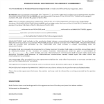 Promotional or Product Placement Agreement gratis en premium templates