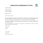 Employee Warning Letter Summary gratis en premium templates
