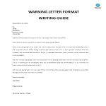 template topic preview image Warning Letter Format Template