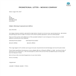 Promotional letter - moving company gratis en premium templates