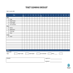 Vorschaubild der VorlageRestroom Cleaning Checklist Model