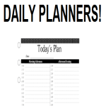 Vorschaubild des Vorlagenthemas Daily Planner Printable