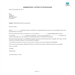 Marketing Letter To Physician gratis en premium templates