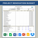 Project Renovation Budget gratis en premium templates