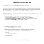 Persuasive Essay Research Task gratis en premium templates