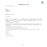 Marketing Letter Example gratis en premium templates