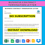 template topic preview image Contract Termination Letter to stop business