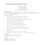 Hospital Pharmacist Resume gratis en premium templates