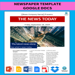 Newspaper Template Google Docs gratis en premium templates