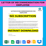 Sample Letter Of Recommendation For Employee gratis en premium templates