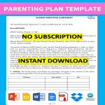 template topic preview image Sample Parenting Plan