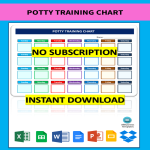 Potty Training Chart gratis en premium templates