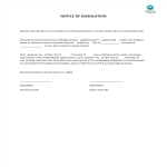 Notice Of Dissolution (Partnership) gratis en premium templates