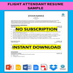 template topic preview image Flight Attendant Resume Sample