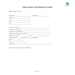 template topic preview image Employment Information Form Template