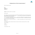 Termination Letter For Misconduct gratis en premium templates