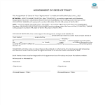 Assignment of deed of trust gratis en premium templates