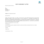 Rent Agreement Letter gratis en premium templates