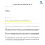 template preview imageAnnual Leave request refusal letter