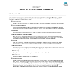 Checklist: Issues Related To A Lease Agreement gratis en premium templates