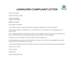 Landlord Complaint Letter gratis en premium templates