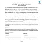 Employee Non Compete Agreement On Radius gratis en premium templates