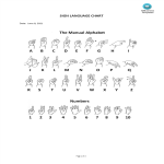 Sign Language Chart gratis en premium templates