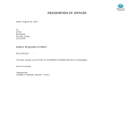 Resignation of officer gratis en premium templates