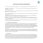 Vorschaubild der VorlageNon Disclosure Agreement Template