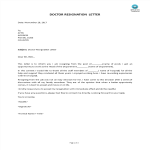 template topic preview image Doctor Resignation Letter