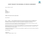 Short Request For Renewal Of Service Agreement gratis en premium templates