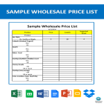 Wholesale Price List gratis en premium templates